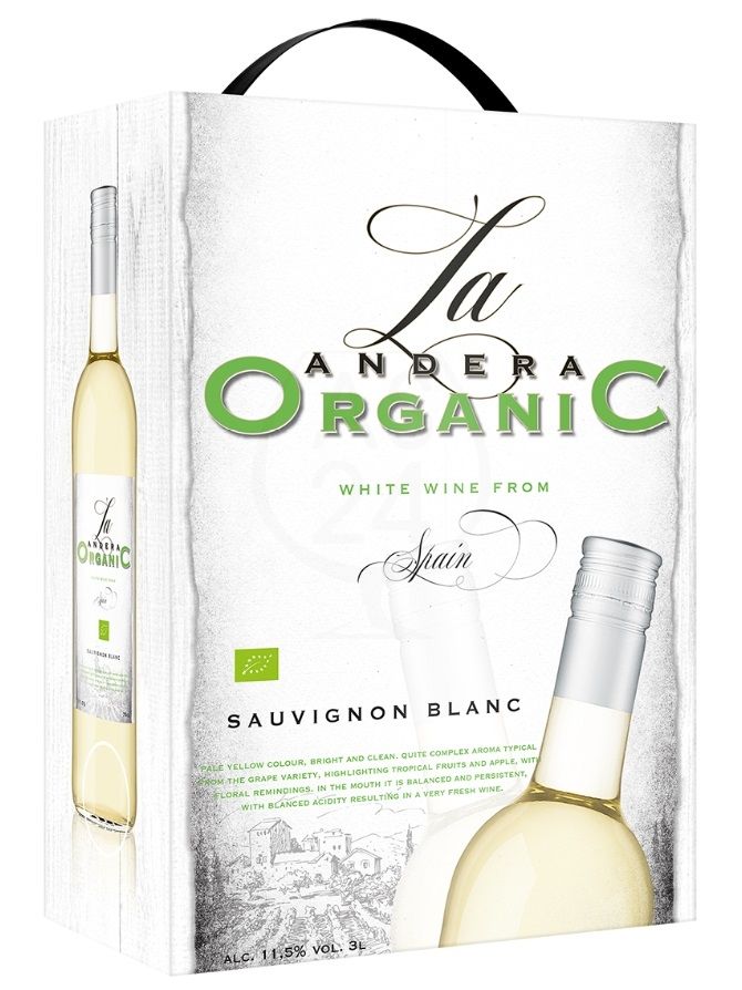 La Andera Organic Sauvignon Blanc 12% 3L BIB