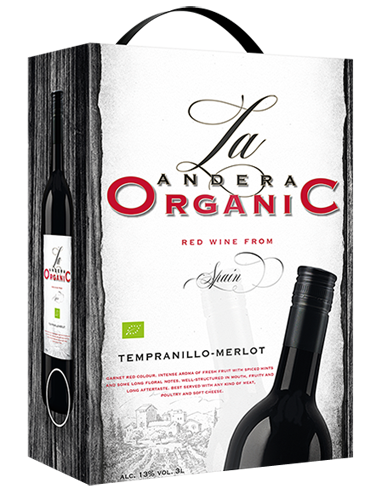 La Andera Organic Tempranillo/Merlot 13% 3L BIB