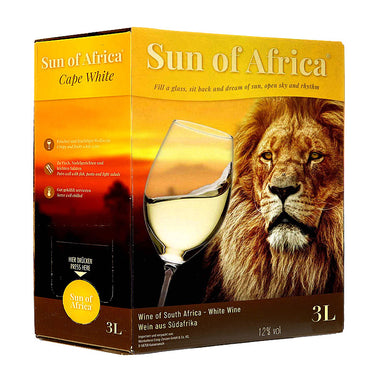Party Pack Sun of Africa Cape White 12% 3L BIB 6 x + 1 x Gratis