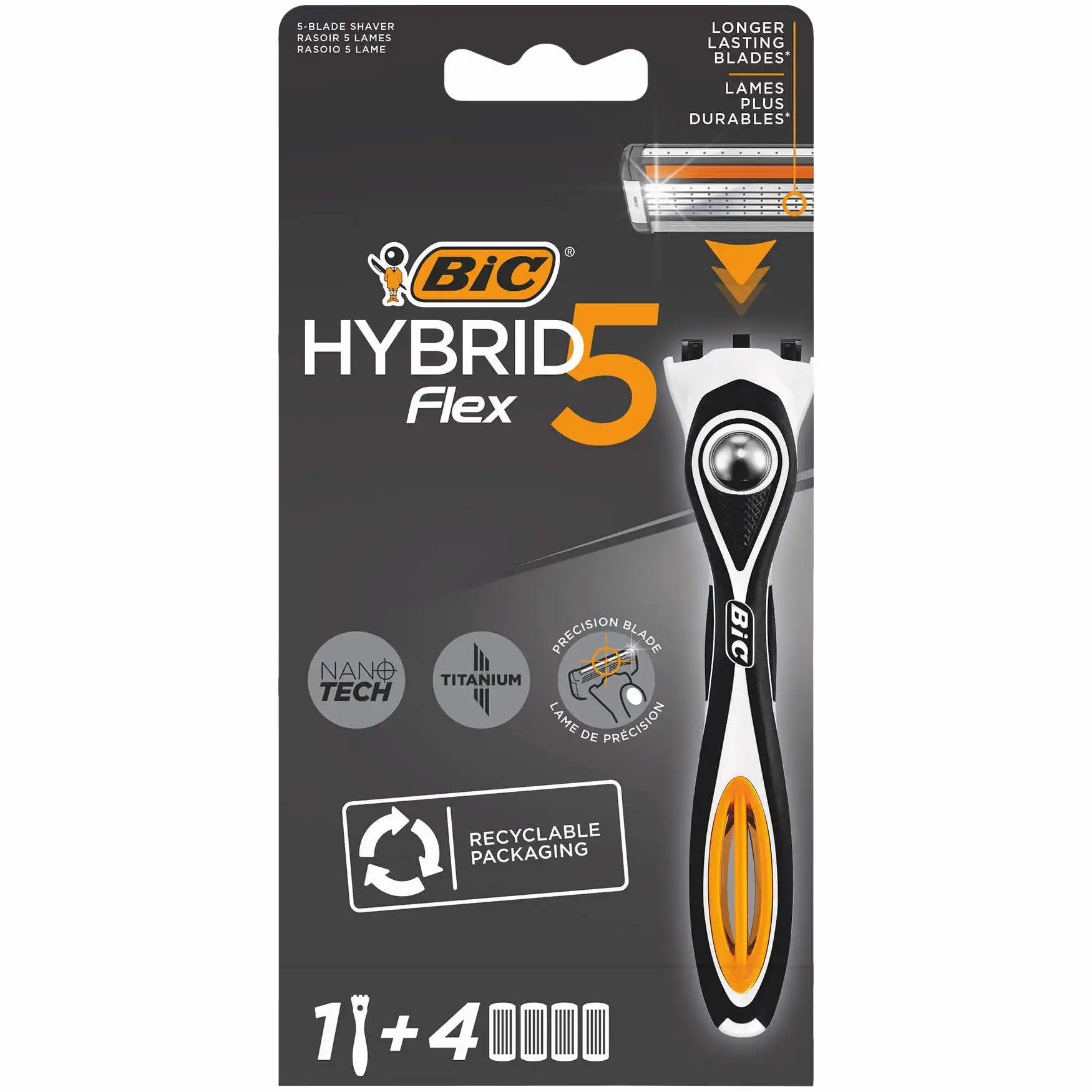 BIC Hybrid Flex 5 1 rakhyvel + 4 ersättningsblad