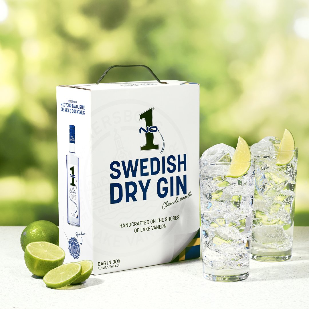 No.1 Gin 37,5% 3,0l BIB - Förpackning om 3
